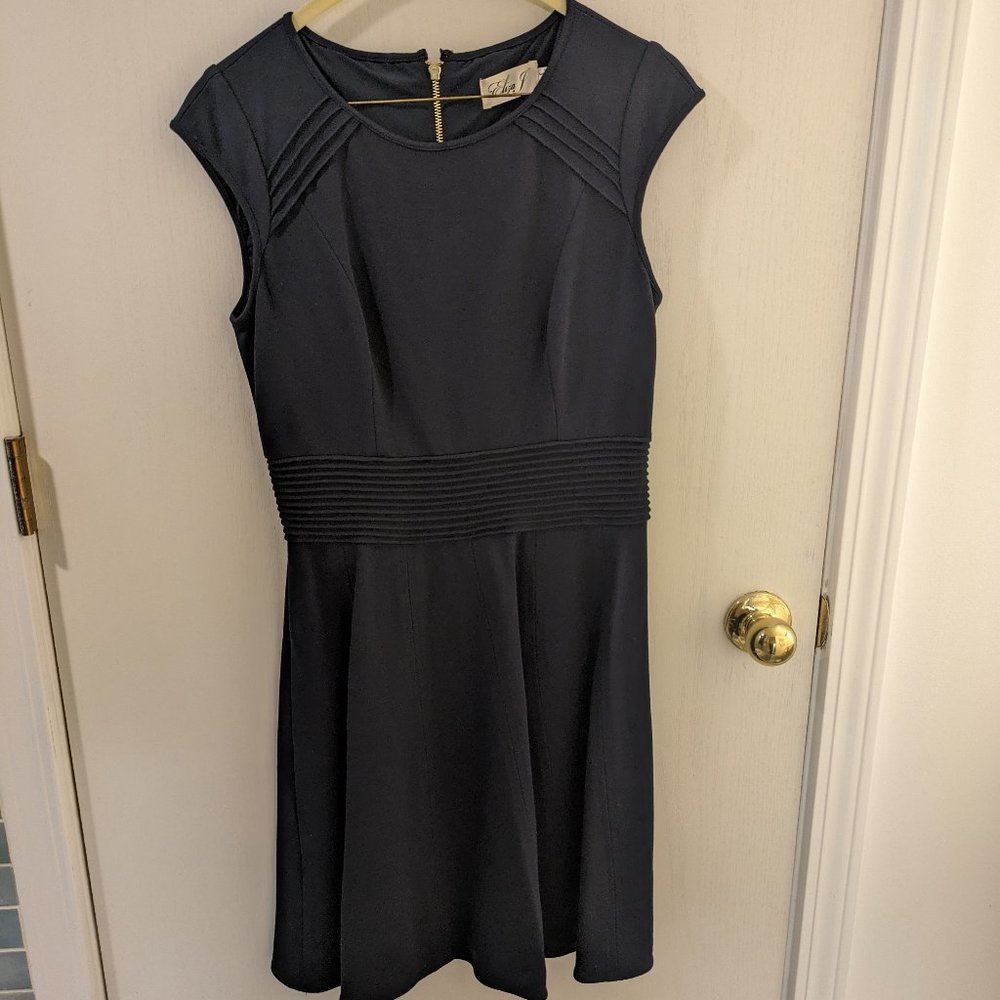 Eliza J Dark Navy Zippered Dress - Size 6